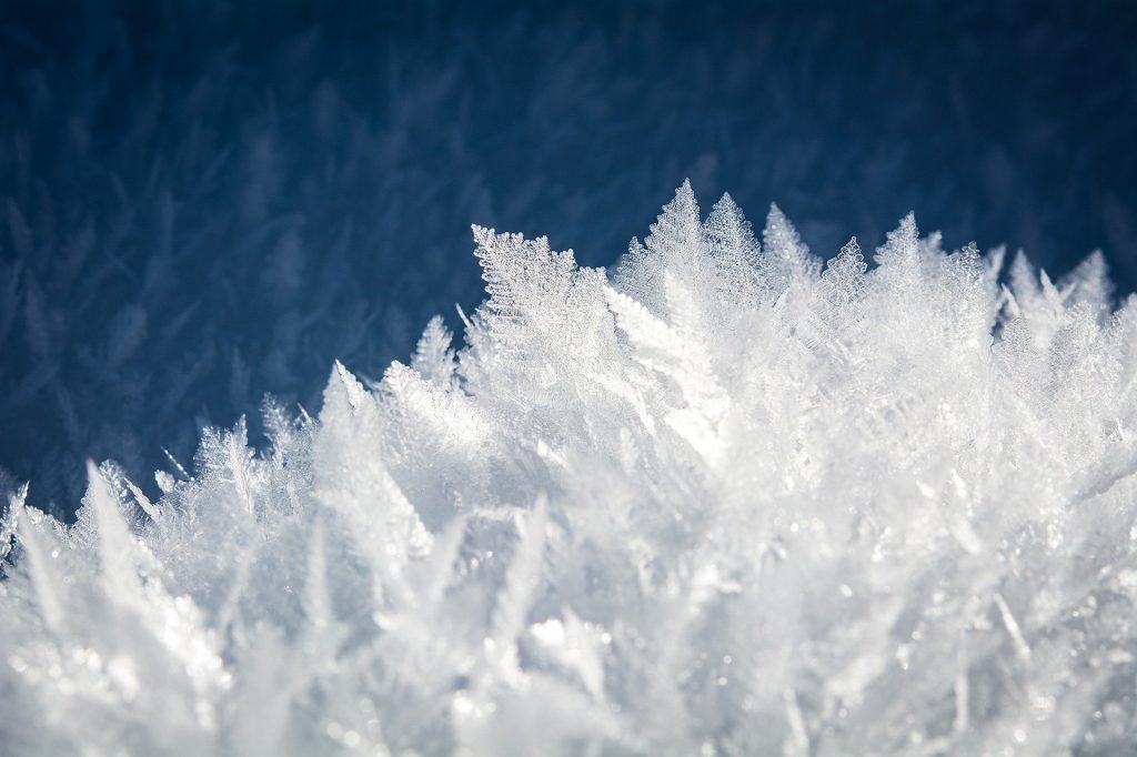 Ice shards used to represent the concept of a frozen AC line.