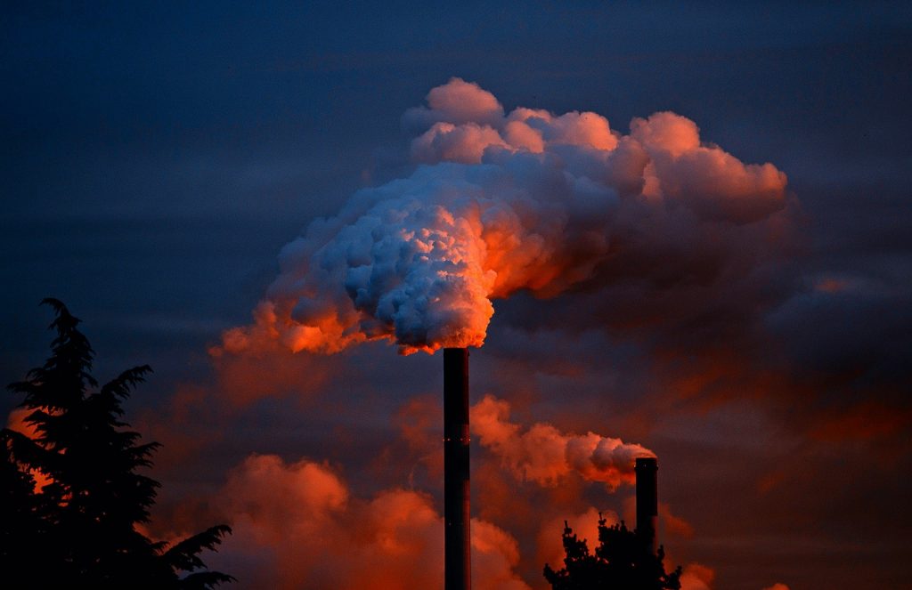 A smokestack used to represent the concept of poor air quality in Phoenix.