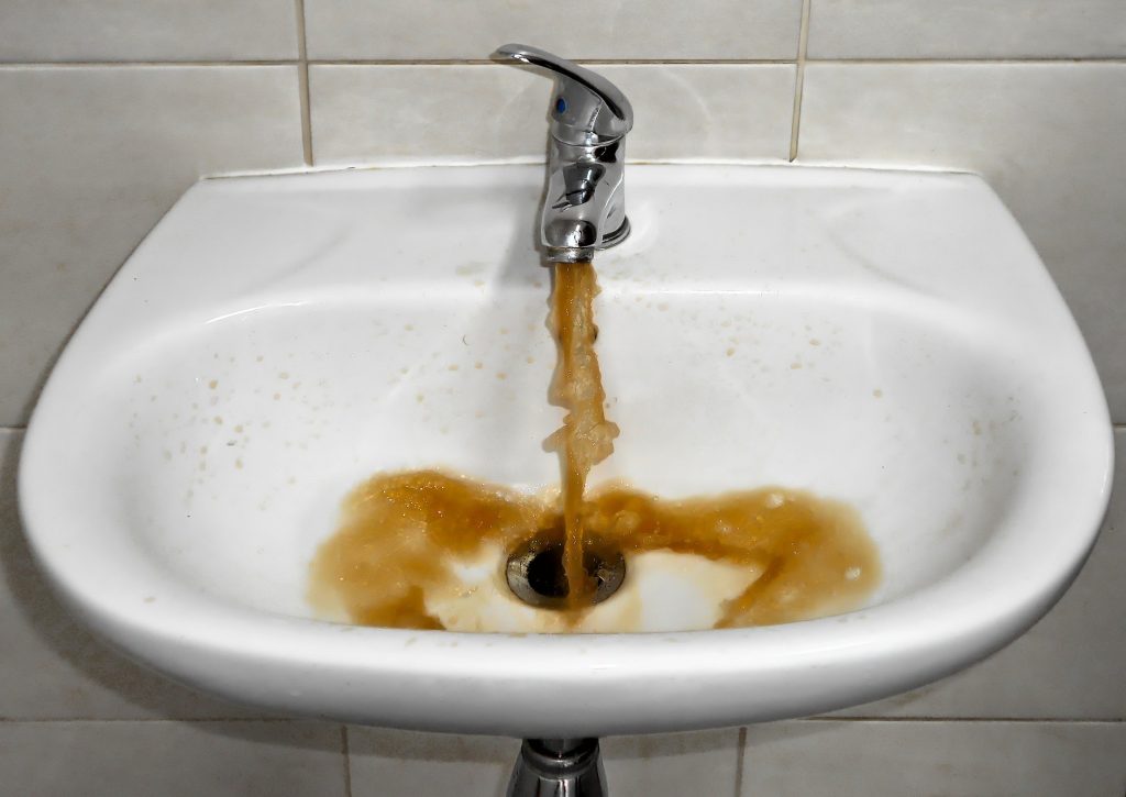 bathroom sink backing up with water