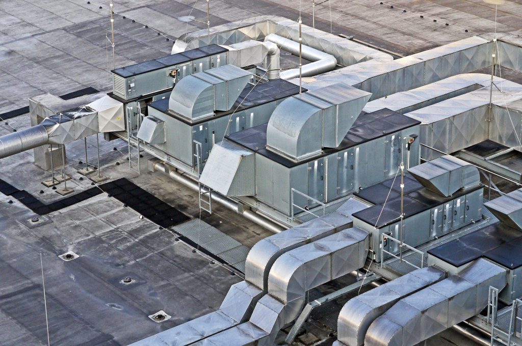 An aerial photograph of ducts.